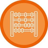 Abacus Line Multi Circle Icon vector