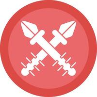 Harpoon Glyph Multi Circle Icon vector
