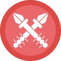 Harpoon Glyph Multi Circle Icon vector