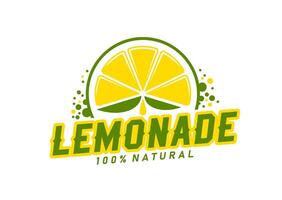 Lemonade drink icon with lemon fruit juice drops vector