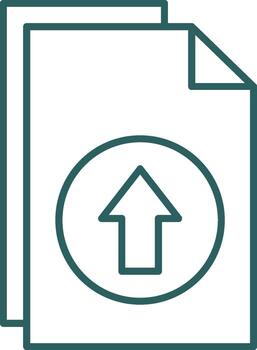 Upload Line Gradient Round Corner Icon vector