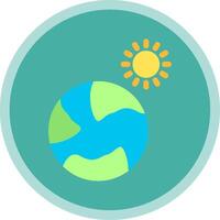 Earth Flat Multi Circle Icon vector