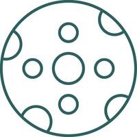 Big Moon Line Gradient Round Corner Icon vector