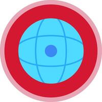 World Flat Multi Circle Icon vector