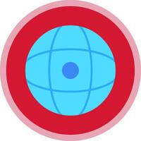 World Flat Multi Circle Icon vector