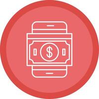 Banknotes Line Multi Circle Icon vector