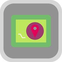 Navigator Device Flat Round Corner Icon vector