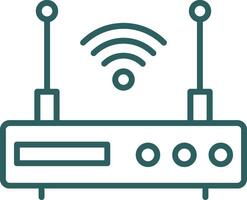 Modem Line Gradient Round Corner Icon vector