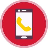 Phone Flat Multi Circle Icon vector