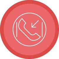 Incoming Call Line Multi Circle Icon vector