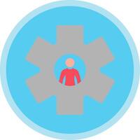 Working Flat Multi Circle Icon vector