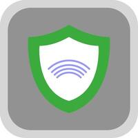 Shield Flat Round Corner Icon vector