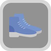 Boots Flat Round Corner Icon vector