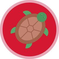 Turtle Flat Multi Circle Icon vector