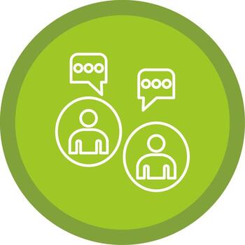 instante mensaje línea multi circulo icono vector