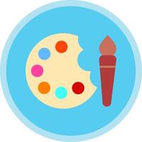 Paint Flat Multi Circle Icon vector