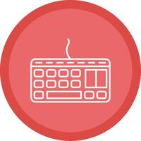 keyboard Line Multi Circle Icon vector