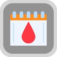 Blood Flat Round Corner Icon vector