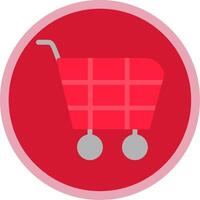 Shopping Cart Flat Multi Circle Icon vector