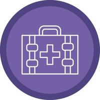 First Aid Kit Line Multi Circle Icon vector