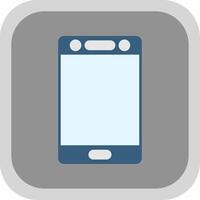 Mobile Flat Round Corner Icon vector