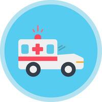 Ambulance Flat Multi Circle Icon vector