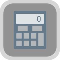 Calculator Flat Round Corner Icon vector