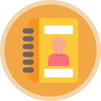 Contact Book Flat Multi Circle Icon vector