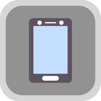 Smartphone Flat Round Corner Icon vector