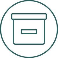 Box Line Gradient Round Corner Icon vector