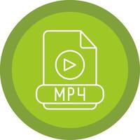 Mp4 Line Multi Circle Icon vector