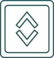 Up Down Line Gradient Round Corner Icon vector