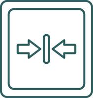 Minimize Line Gradient Round Corner Icon vector