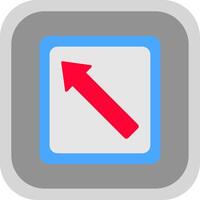 Arrow Left Flat Round Corner Icon vector