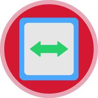 Opposite Flat Multi Circle Icon vector