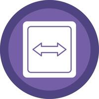 Opposite Glyph Multi Circle Icon vector