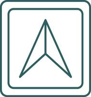 Cursor Line Gradient Round Corner Icon vector
