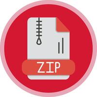Zip Flat Multi Circle Icon vector
