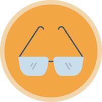 Glasses Flat Multi Circle Icon vector