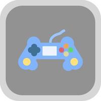 juego controlador plano redondo esquina icono vector