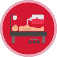 Medical Supervision Flat Multi Circle Icon vector