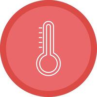 temperatura línea multi circulo icono vector