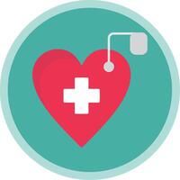 Cardiology Flat Multi Circle Icon vector