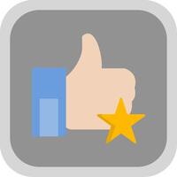 Star Flat Round Corner Icon vector