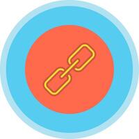 Link Flat Multi Circle Icon vector
