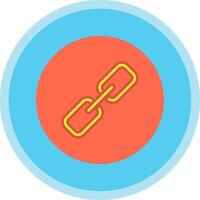 Link Flat Multi Circle Icon vector