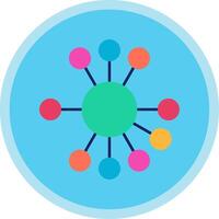 Diagram Flat Multi Circle Icon vector