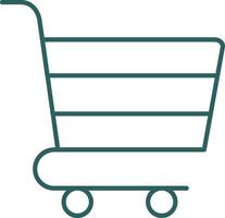 Shopping Cart Line Gradient Round Corner Icon vector