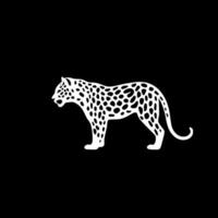 leopardo, minimalista y sencillo silueta - ilustración vector