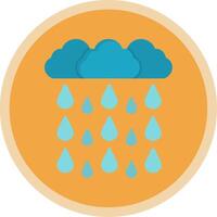 Heavy Rain Flat Multi Circle Icon vector